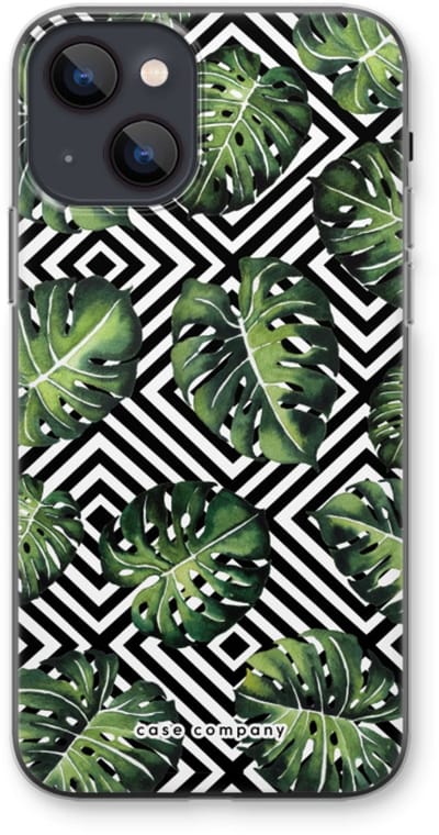 Case Company® - Hoesje geschikt voor iPhone 13 mini hoesje - Geometrische jungle - Soft Cover Telefoonhoesje - Bescherming aan alle Kanten en Schermrand