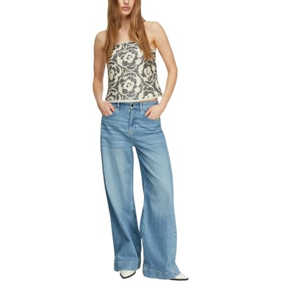Comma  Blouses Marine Size: 38 | Tanks &amp; Camis Outlet | Dames | Wit