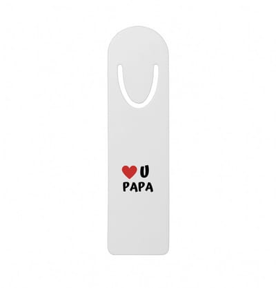 Hacebo® - love u papa metalen boekenlegger - Vader - de liefste papa - vader cadeautjes - vaderdag - verjaardag - geschenk - kado Bladwijzer boekenleggers - 12.7 cm x 3.2cm