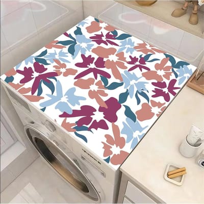 Wasmachine Droger Top - Apparaatmat - Apparaten Beschermen - Snel Absorberend - 60 x 60 cm - Bloemen