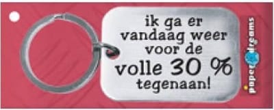 Paper Dreams | RVS Sleutelhanger | Volle 30%