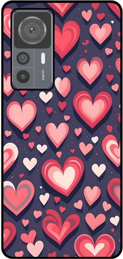 Smartphonica Telefoonhoesje Geschikt voor Xiaomi 12T / 12T Pro met Hartjes Opdruk - TPU Backcover Case With Heart Design geschikt voor Xiaomi 12T;Xiaomi 12T Pro