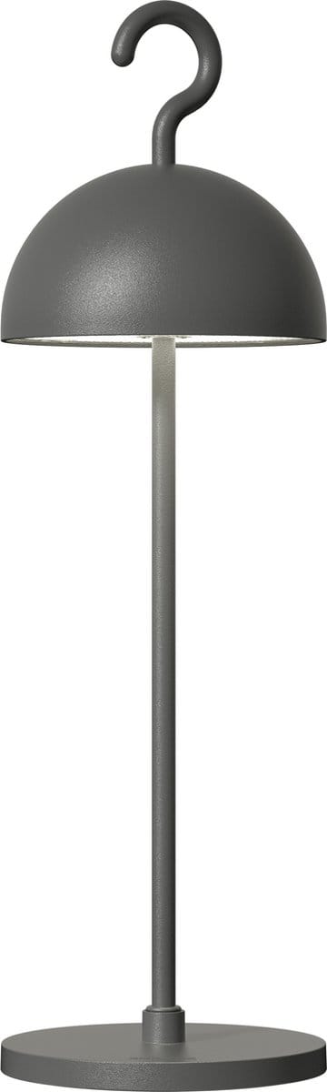 Sompex Tafellamp of hanglamp Hook | Led | Antraciet - indoor / outdoor / voor binnen en buiten met oplaadkabel USB  - 2700-3000k - kleur in warm of koel wit instelbaar - Design accu(tafel)lamp