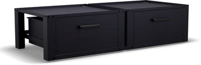 Bodo® - Wasmachine Verhoger - Dubbel - Kast - Ombouw met Lade - Zwart - 127x54x31cm