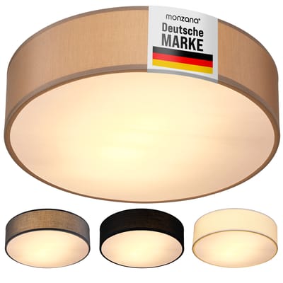 Monzana Plafondlamp - 40W Rond 38cm Fitting E27 - Taupe