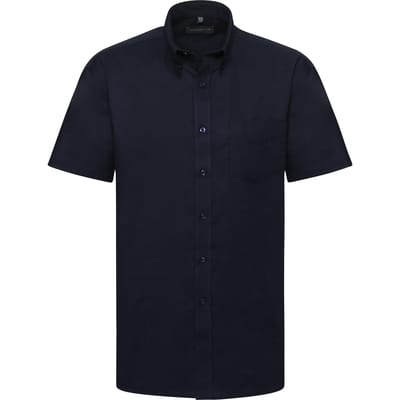 Russell Collection Heren Oxford Formeel Shirt (Heldere marine)