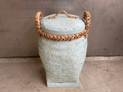 Opberger - mand bamboe - 42 cm rond - 60 cm hoog