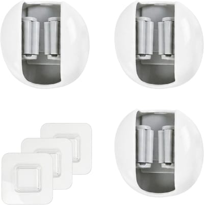 Zelfklevende wandbezemhouder set van 3, zonder boren, ideaal voor mop, bezem en tuingereedschap in keuken, badkamer en garage