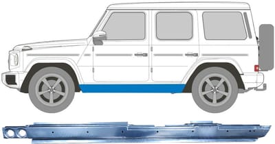 Volledige dorpel voor Mercedes G-Class W460 W461 W463 1979- / Links