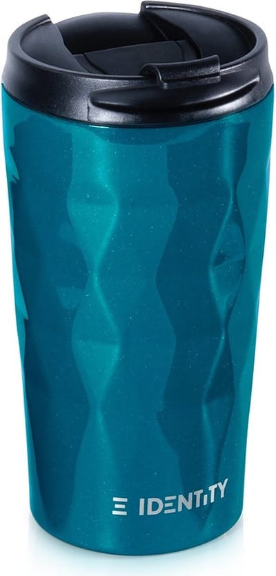 Thermosbeker Edelstaal Blauw 430 ml - Koffiebeker To Go - Theebeker - Thermische Mok - Drinkbeker