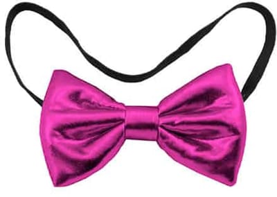 Folat - Strikje metallic magenta