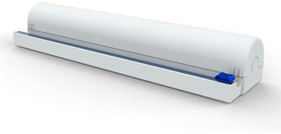Allecto - Wrap Dispenser - Plastic Foil Cutter - Multifunctioneel en Refillbaar - Blauw en Lichtgrijs - Geschikt voor Keuken en Restaurants - Perf