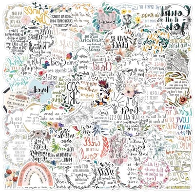 Dailygoods - 100 Stuks Bijbel Stickers - Inspirerende Vinyl Stickers voor Waterfles en Laptop