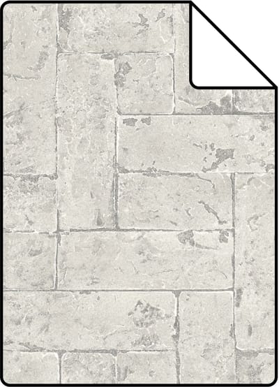 Proefstaal Origin Wallcoverings behang bakstenen donker beige - 26,5 x 21 cm - 347569-S