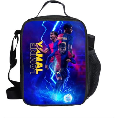 Lunchtassen L-Lamin Yamal Voedselbewaartassen Thermische Tas Voetbalster Geïsoleerde Lunchcontainer Lekvrije Draagtas Lunchbox