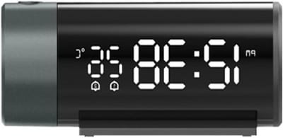 Digitale Projectiewekker - Nachtklok FM-radio - Tijd Tonen - Dubbel Alarm Snooze - 10x10mm - Zwart
