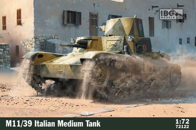 IBG Models Modelbouwpakket Militaire voertuigen - 72122 Carro Armato M11/39 Italiaanse Tank Plastic - 1:72 - Modelbouw