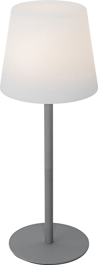 QAZQA jude - Moderne Dimbare LED Draadloze Oplaadbare Tafellamp USB met Dimmer - 1 lichts - H 40 cm - Grijs - Buitenverlichting