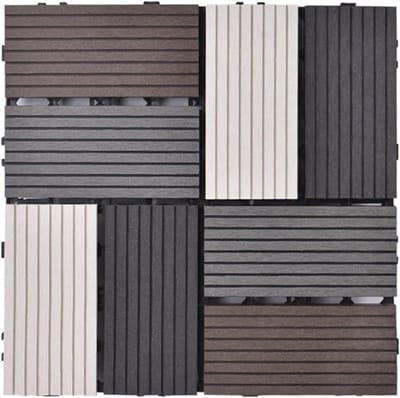 In elkaar grijpende Dektegels - Terrastegels Buiten - Buitenruimte Creëren - Snelle Drainage - 30x30 cm - Botsende Kleuren