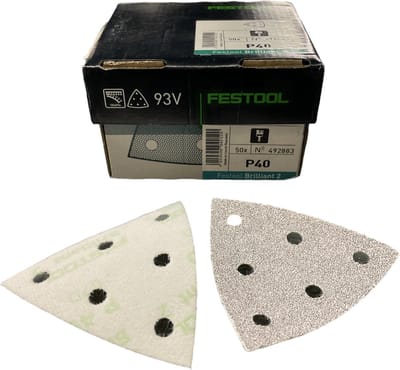 Festool Brilliant 2 Schuurpapier 93V art. 492883 - P40 - Prijs per doos ( inhoud 50 stuks)