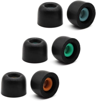 Store_9 - Memory Foam Tips - Vervangende Oordopjes - Antislip en Geluidsisolerend - Zwart - Geschikt voor WF-1000XM4 en WF-1000XM5 - 3 Paar