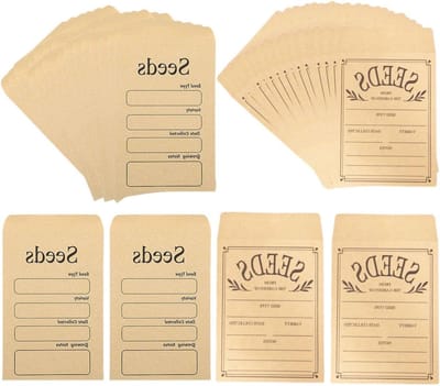Kraft papieren zakken voor het opslaan van zaadmonsters en zaden, zelfklevende enveloppen en pouches