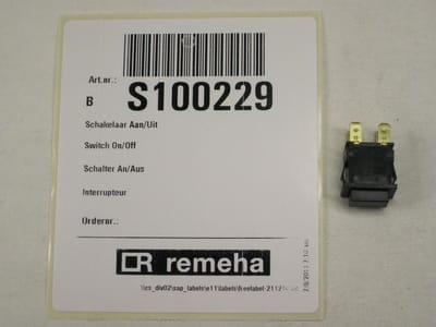 Remeha Schakelaar aan/uit, S100229