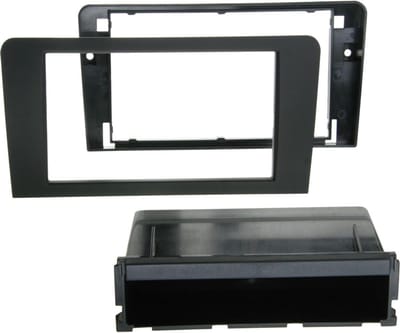 2-DIN Paneel geschikt voor met opbergvak PRO Audi A3 (8P/8PA) 2003-2013 - Kleur: zwart