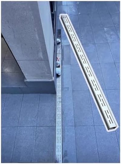 Afvoergoot RVS - Smalle goot - Water afvoeren - Roestvrij staal - 1 meter - Zilverkleurig