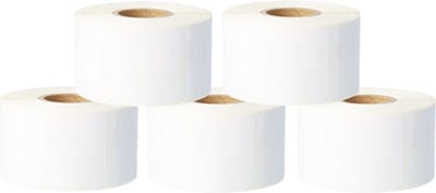 Dappaz - 5 stuks Dymo 99012 Compatibel Labels Wit - Geschikt voor de Dymo Labelwriter 450 - 89 x 36 mm - 260 labels per Rol - Verzendetiketten - Adresetiketten S0722400