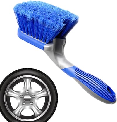 Velgenreiniger Borstel - Auto Detailborstel - Voertuig Onderhoud - Robuuste Borstelharen - 30 cm Lengte - Blauw