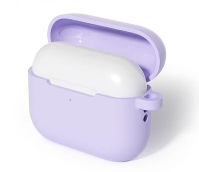 Hoesje geschikt voor Apple AirPods 4 - Siliconen case - AirPods cover - Protective case - Beschermhoes - Hoes oortjes - Softcase - Oplaadcase bescherming - Krasbestendig - 1 stuk - Lila/paars - Jonyx