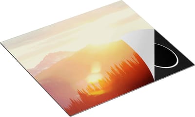 Chefcare Inductie Beschermer Zonsondergang in het Bos - 60x50 cm - Afdekplaat Inductie - Kookplaat Beschermer - Inductie Mat