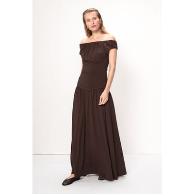 VIVEH Nia Top Black Coffee Maat: 34 | Maxi Jurken Outlet | Dames | Bruin