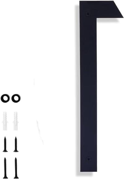 Huisnummer Metaal - Adrescijfer Modern - Huis Identificatie - Roestvrij Weerbestendig - 10 Inch Hoog - Zwart