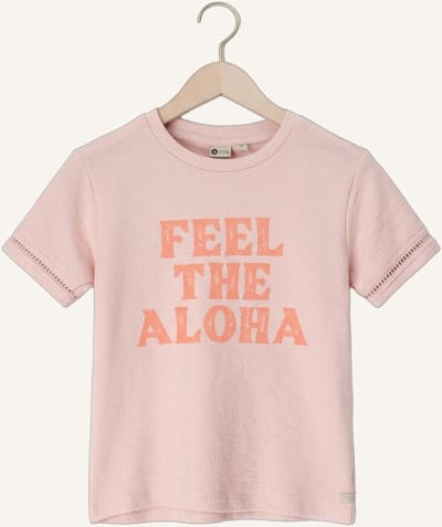 DAILY7 T-shirt Artwork Tops & T-shirts Meisjes - Shirt - Roze - Maat 140