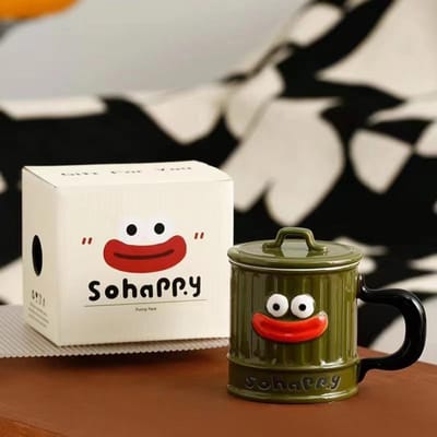 Creatieve Grappige Grote Mond Mok Lelijk Schattig Persoonlijkheid Beker Koffiekop Verjaardagscadeau Souvenir Keramische Waterbeker 301-400ml