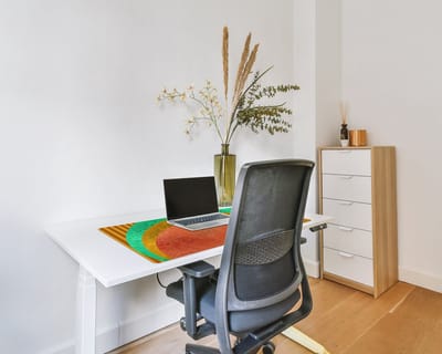 Coloray Bureau Onderlegger - Abstracte cirkels Bureau Pad - 100 cm x 50 cm - Veelkleurig Bureau Onderlegger - Bureau Mat - Bureaumat - Onderlegger Bureau - Bureau Onderlegger Groot