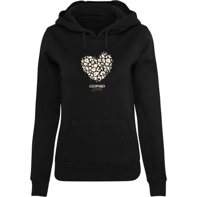 Dames Hoodie Merchcode Leopard Heart Heavy