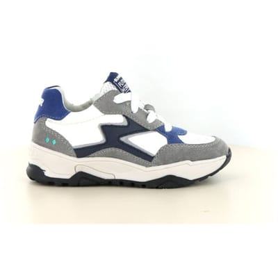 BunniesJR 226222-484 Jongens Lage Sneakers - Grijs - Leer - Veters