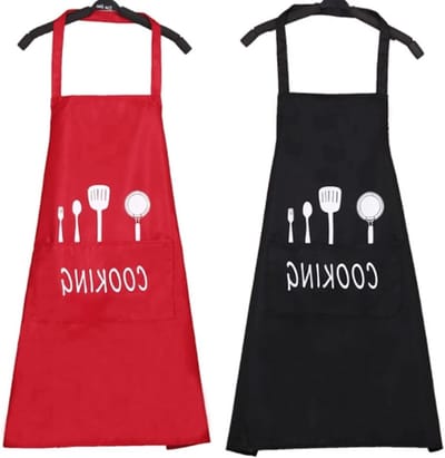 Waterdichte kookschorten met verstelbare banden en zakken, ideaal voor barbecue, koken en tuinieren, 70 x 65 cm, geschikt voor mannen en vrouwen