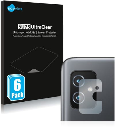 Savvies - Screenprotector voor ASUS ZenFone 8 (ALLEEN Camera Lens) - Folie Beschermfolie transparant 6 Stuks