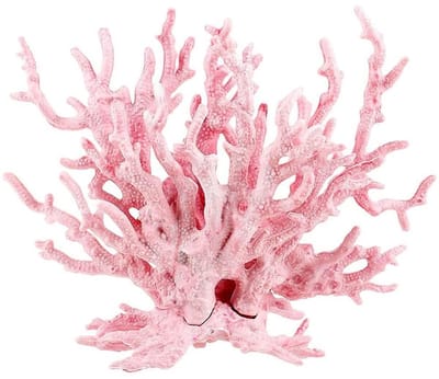 Dailygoods- Nep Koraal 2 Stuks - Kunstmatige Koraal Plant - Takvormige Hars Decoratie - Roze Aquarium Ornament - 17x13 cm - Gemakkelijk Schoon Te Maken - Aquariumdecoratie