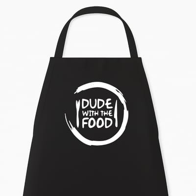 Keukenschort "Dude with the Food" | Kerstcadeau & Sinterklaascadeau voor Hem