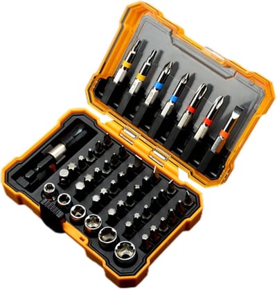 Schroevendraaierset - Bitset Schroevendraaier - Klusjes en Reparatie - Magnetische Hechting - 50-delig - Grijs