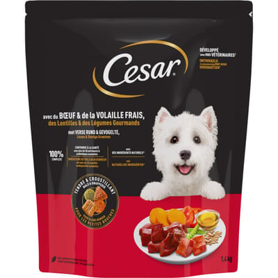Voordeelpakket: 5x1,4kg Cesar Adult met rund, gevogelte en groenten droogvoer voor honden