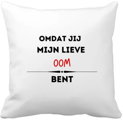 Akyol - omdat jij mijn lieve oom bent Kussen hoes - Oom - de liefste oom - verjaardag - cadeautje voor oom - kado - geschenk - 40 bij 40 cm