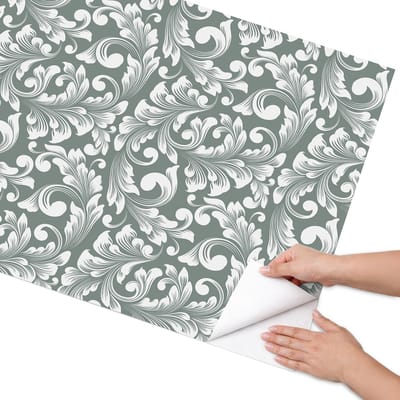 Coloray Meubel Wrap Folie - Groente Meubelfolie - 75x150 cm - Meubelfolie Zelfklevend Elegant patroon - Wrapfolie Keuken - Klassiek Meubelfolie - Decoratiefolie - Tafeldecoratie - Achtergronden en patronen
