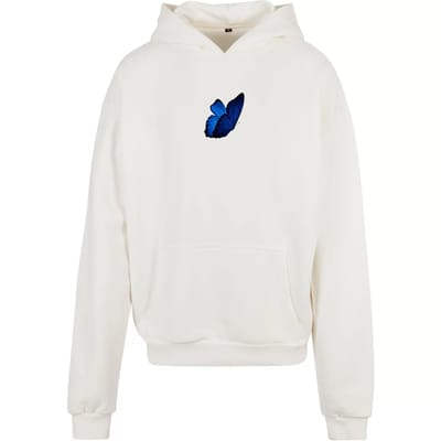 Mister Tee - Le Papillon Heavy Oversize Hoodie/trui - S - Wit/Multicolours