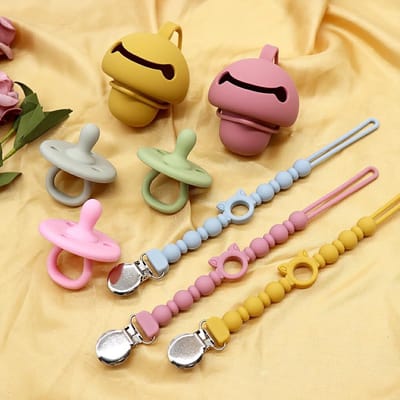 Fopspeen Opbergtas - Fopspeenhouder Pouch - Baby Verzorging - Waterdicht en Stofdicht - 22 cm - Lichtblauw
